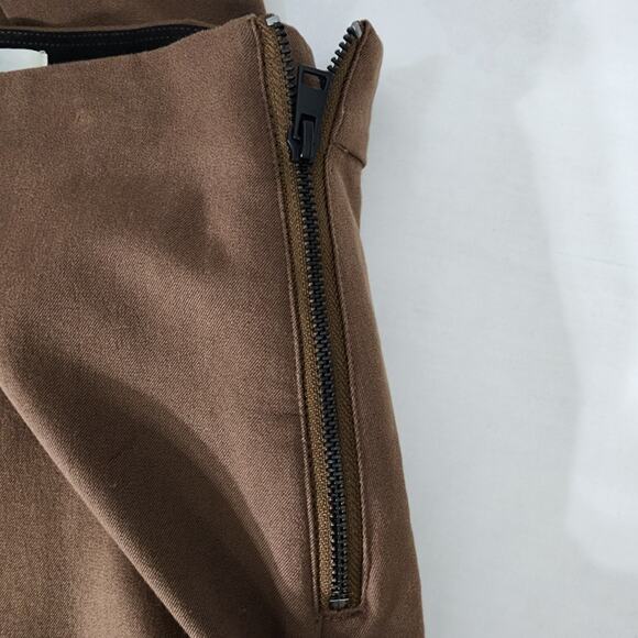 Everlane Womens Bi-Stretch Work Pant Size 6 Mid Rise Slim Side Zip Cocoa Stretch - Picture 6 of 12